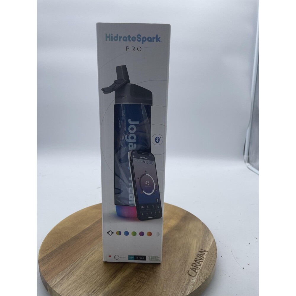 HidrateSpark PRO 21 oz Smart Water Bottle Blue Stainless Steel Bluetooth